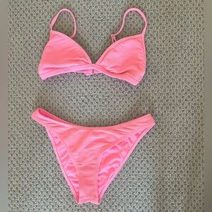 Billabong pink triangle bikini